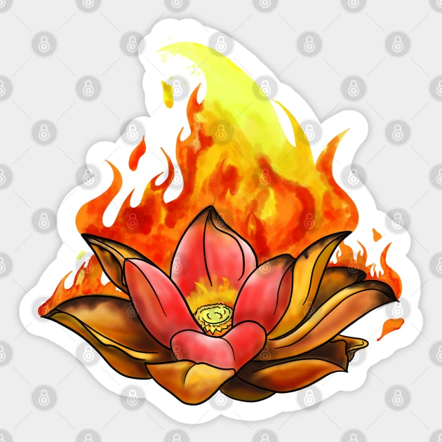 Phoenix Lotus Sticker by EnchantressReku